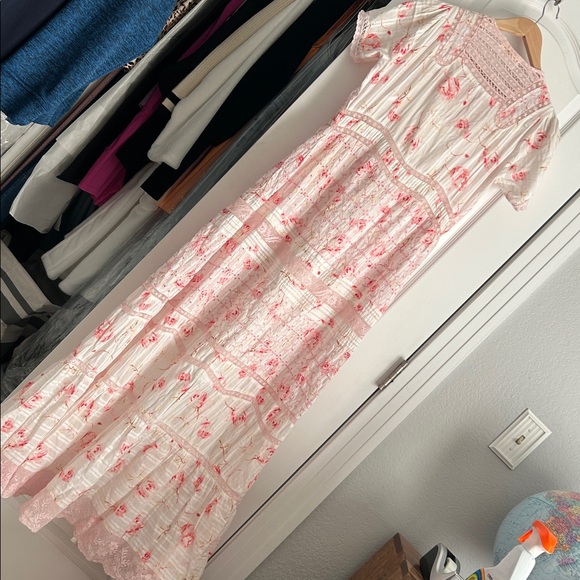 LoveShackFancy floral maxi button front dress with slip - Picture 8 of 10